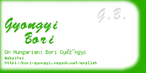 gyongyi bori business card